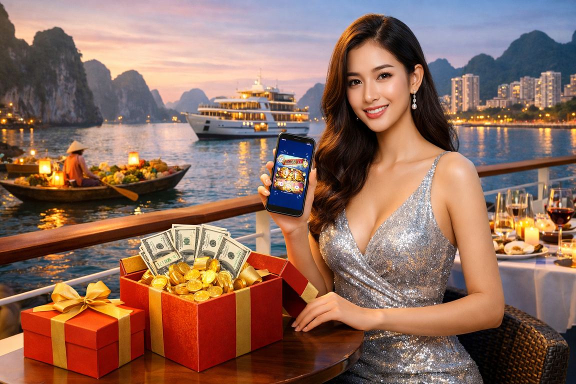 Người dùng tại Hạ Long Bay theo dõi kèo thể thao và khuyến mãi trên điện thoại