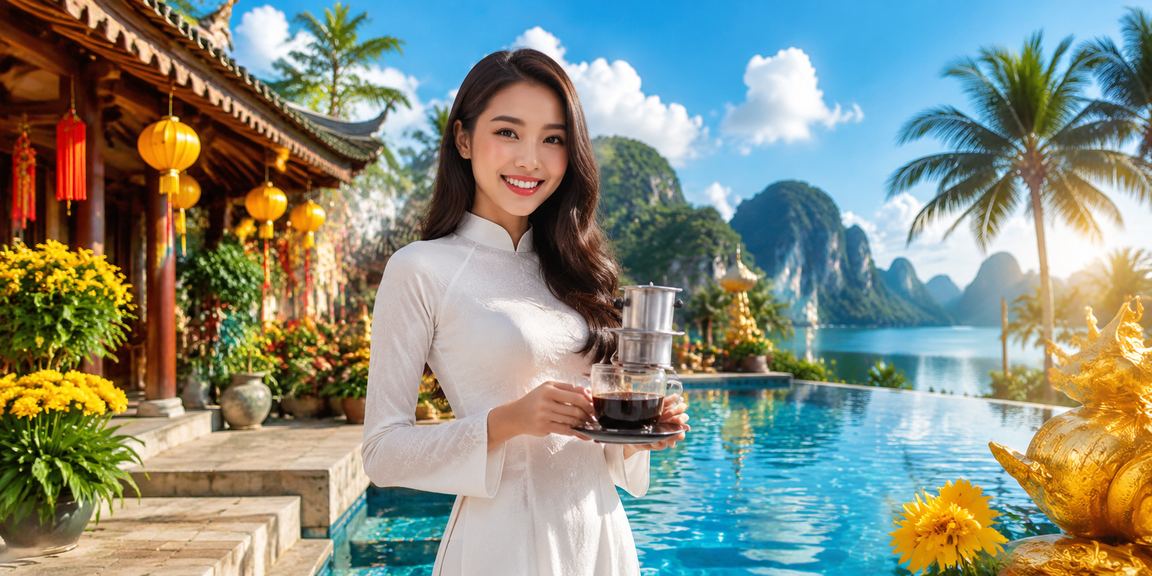 Người phụ nữ áo dài tại Ninh Bình trải nghiệm Jackpot trực tuyến trên điện thoại