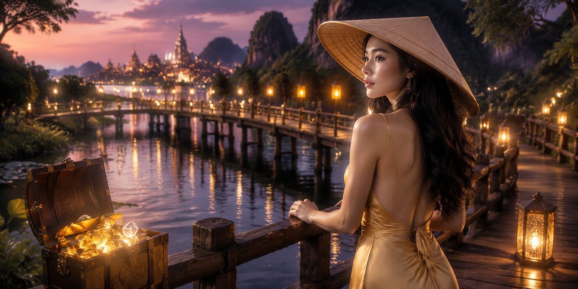 Người phụ nữ đội nón lá tại Ninh Bình đăng ký tài khoản và nhận bonus trực tuyến