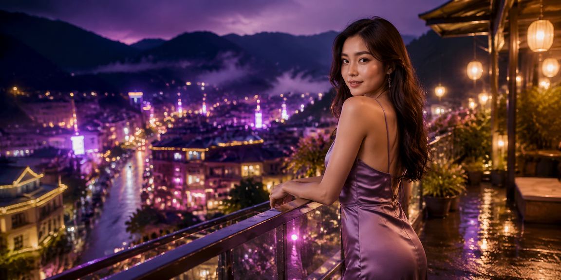 Không gian cá cược và giải trí ban đêm tại Sapa với ánh đèn neon rực rỡ